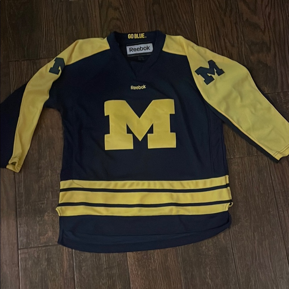 Reebok Navy and Yellow Sports Jersey